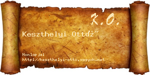 Keszthelyi Ottó névjegykártya